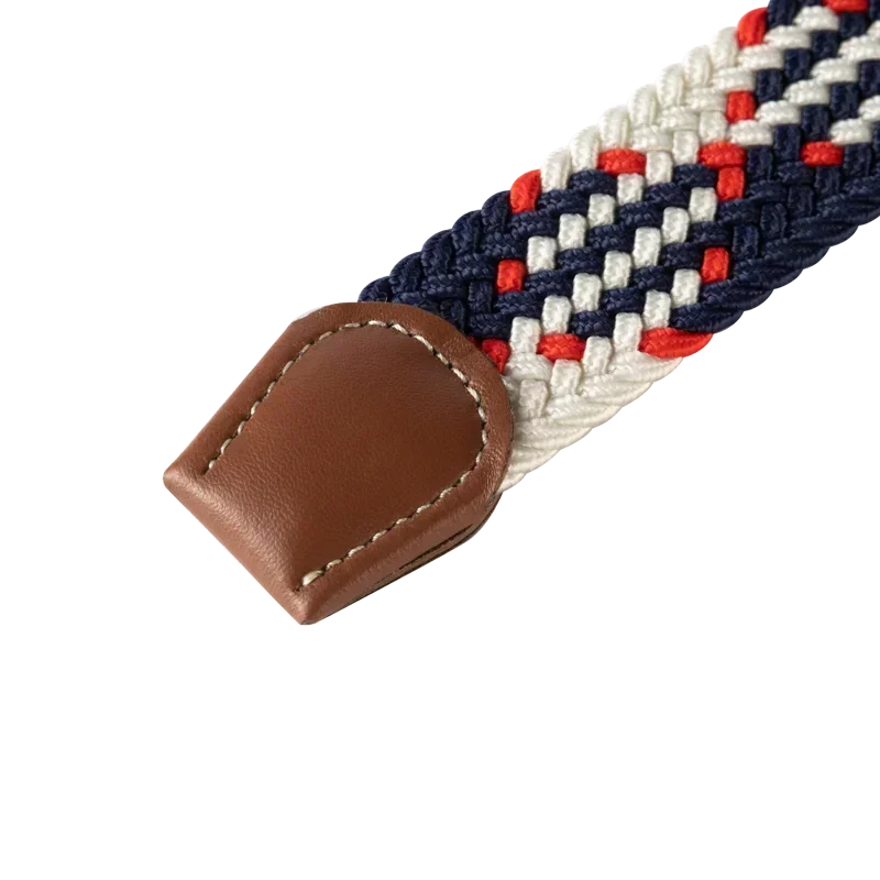 Ceinture élastique tressée unisexe en toile tissée, à boucle ardillon, pour jeans (107/120/130cm)