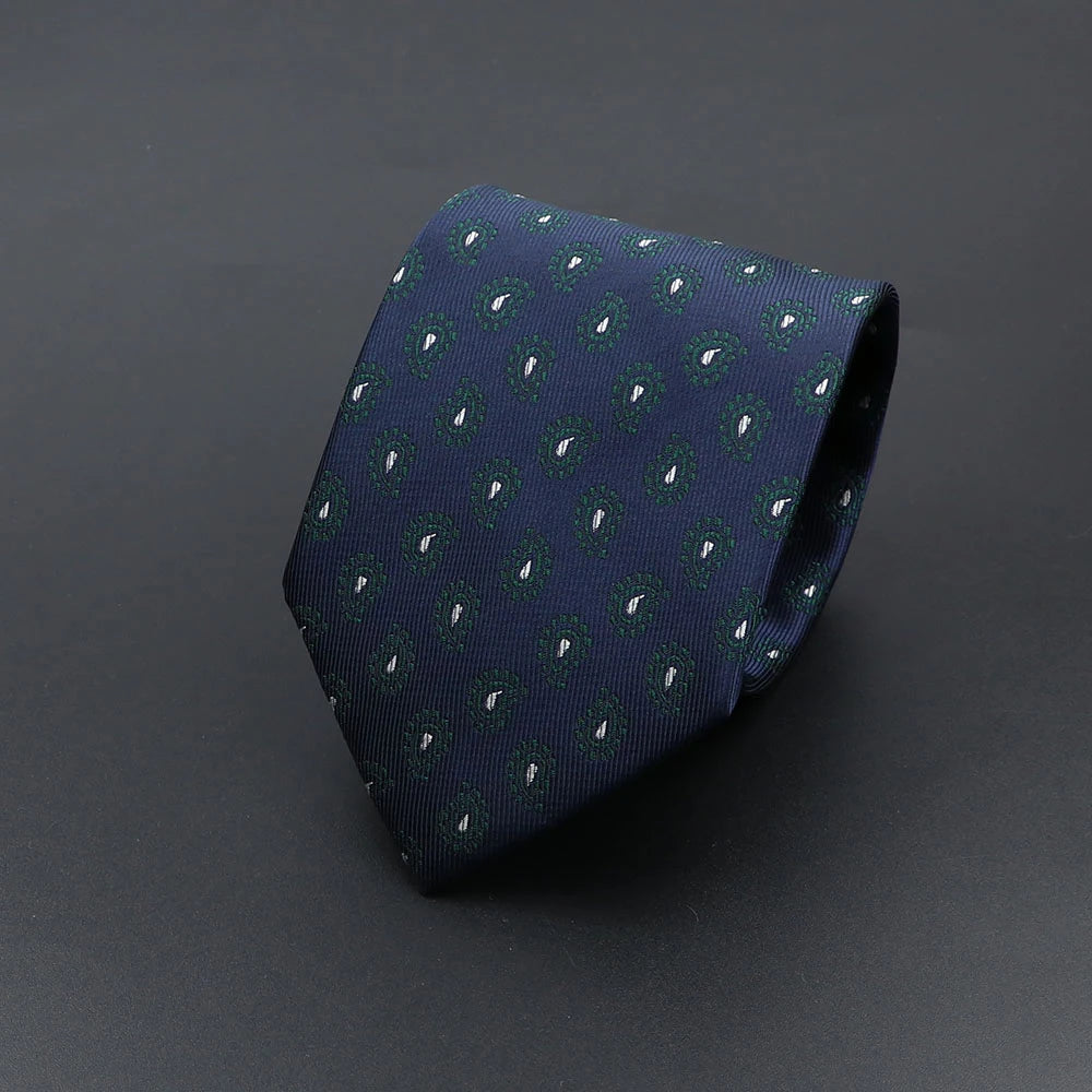 Corbata de hombre de fantasía con perro de dibujos animados, Paisley, rayas y lunares para negocios y bodas
