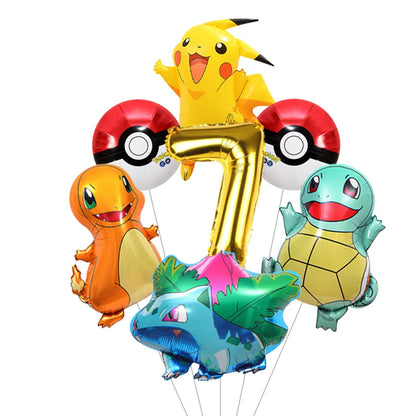Cartoon Pikachu Shaped Foil Balloons – Aluminum Film Balloons for Indoor & Outdoor Party Decorations