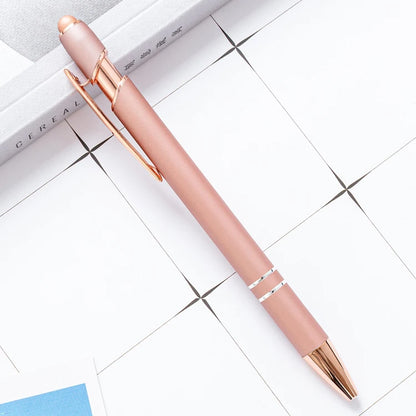 Metal Ballpoint Pen with Stylus Tip – Touch Screen Writing Pen for Office, School & Stationery, Custom Logo & Name Gift