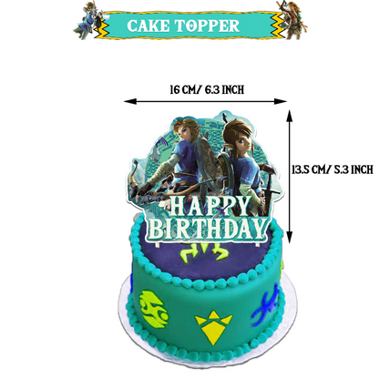Zelda Tears of the Kingdom Party Decoration Set – Balloons, Flags & Birthday Party Props