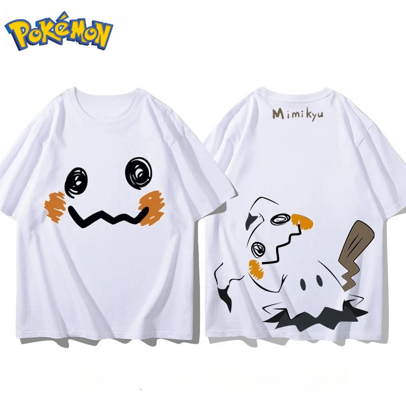 Pokémon Mimikyu Printed T-Shirt – Unisex Loose Casual Short Sleeve Summer Top