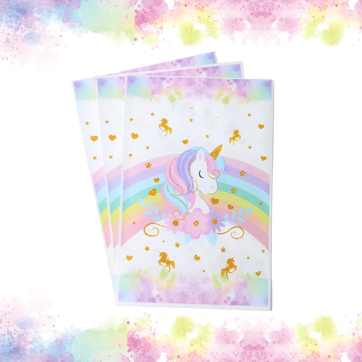 10/25/50 unidades Bolsas de Regalo de Unicornio para Dulces – Lindas Bolsas de Mano para Recuerdos de Fiesta, Decoraciones de Cumpleaños, Baby Showers, Regalos para Niños y Artículos de Celebración