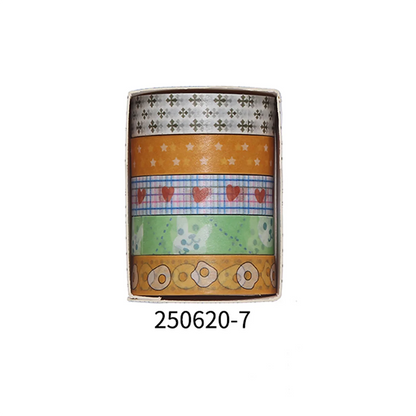 5 Rolls Romantic Flower Washi Tape Set – Cute Floral Decorative Tape for Journaling, Scrapbooking, Diary & Student DIY Crafts