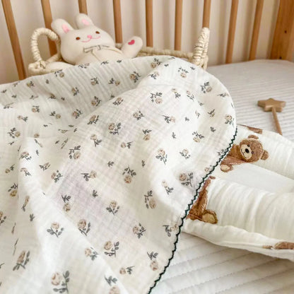 Summer Baby Muslin Blanket – Soft Newborn Swaddle Wrap Receiving Blanket for Infant Crib & Sleeping