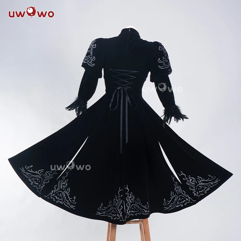 UWOWO 2B Cosplay Costume – Fanart Cheongsam Redesign Outfit (NieR: Automata Inspired, Halloween/Pre-Sale)