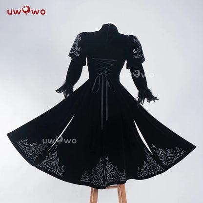 UWOWO 2B Cosplay Costume – Fanart Cheongsam Redesign Outfit (NieR: Automata Inspired, Halloween/Pre-Sale)