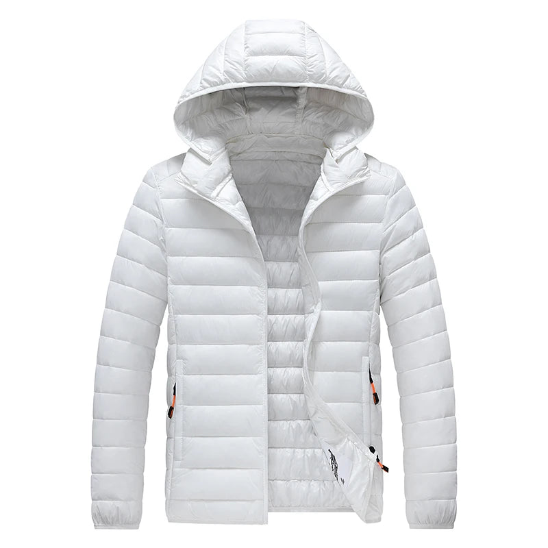 Men’s 8XL Winter Parka Jacket – Warm Waterproof Hooded Coat with Detachable Hood, Casual Autumn & Winter Outerwear
