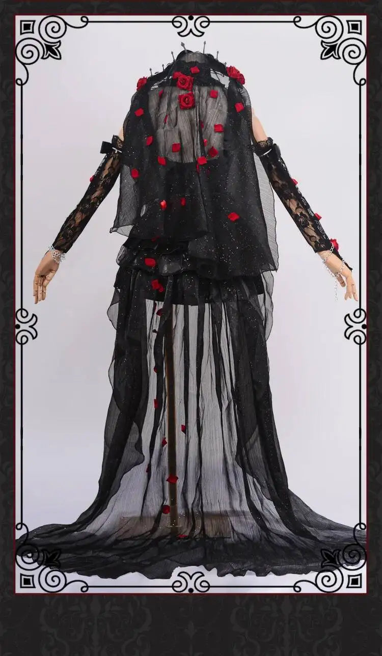 Identity V Psychologist Emily (Everlasting Night Patient) Cosplay Costume – Halloween Party Outfit Series Game Dress Suit for Roleplay & Convention Events