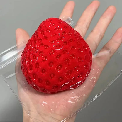 Strawberry Taba Squishy Fidget Toy – Slow Rebound Stress Relief Squeeze Toy for Kids & Adults, Office & Party Favors Gift