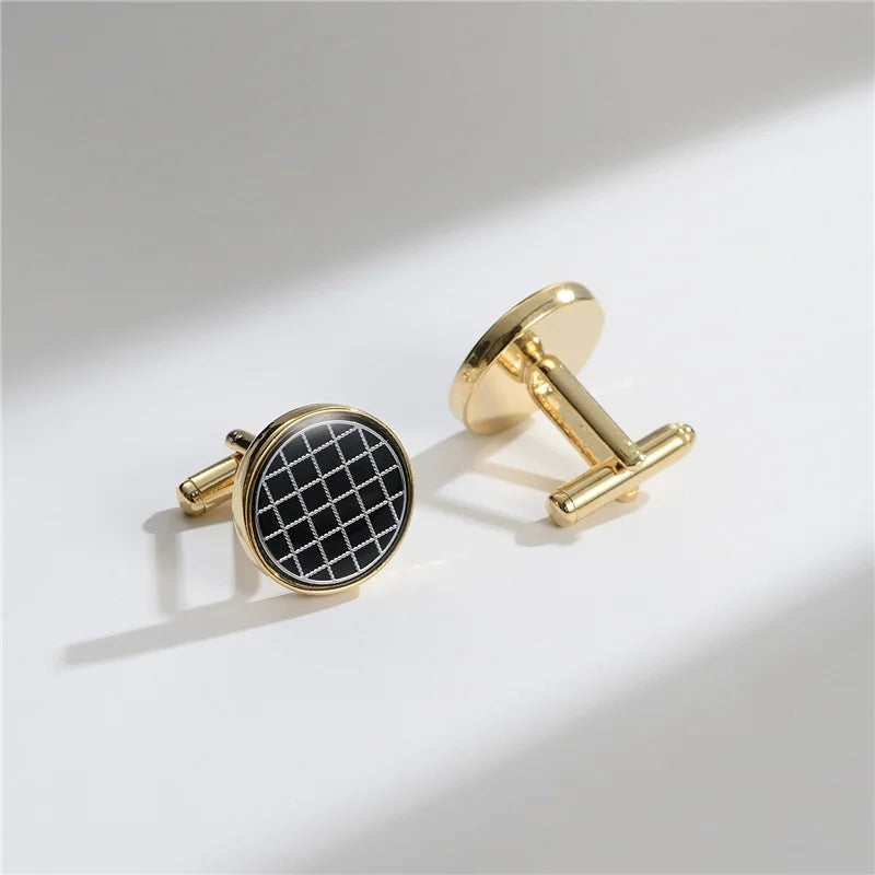 Luxury Copper Cufflinks for Men – Round & Square Shirt Cuff Links for Wedding, Business & Formal Wear | Men's Fashion Accessories Gift