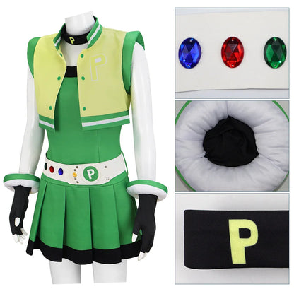 Powerpuff Girls Cosplay Costume – Full Set Blossom / Buttercup / Bubbles Halloween Dress with Belt