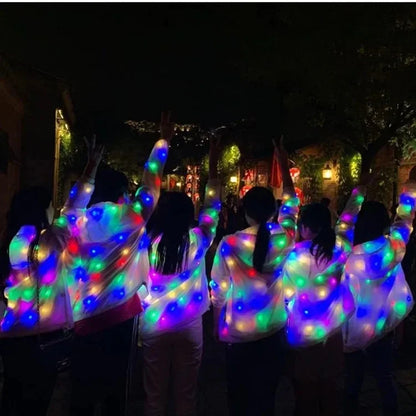 LED Light-Up Rave Jacket – Waterproof Glowing Costume for Dance, Festivals & Night Events