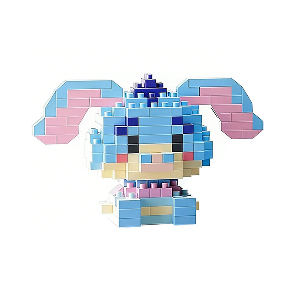 Disney Stitch & LinaBell Building Blocks Set – Cartoon Character Figures, DIY Assembly Bricks & Creative Construction Toy Gift for Kids