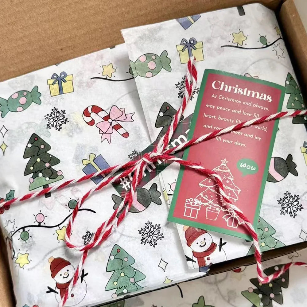 Christmas Santa Claus Bouquet Wrapping Paper – Colorful Festive Tissue Paper for Holiday Gift Wrapping, Flowers, Parties & DIY Crafts