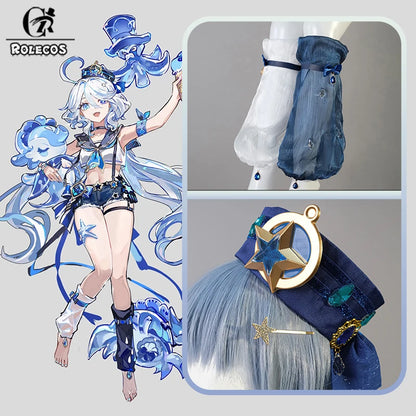 Genshin Impact Furina Cosplay Costume – Fanart Swimwear Swimsuit Outfit for Women, Halloween & Roleplay Costume Set