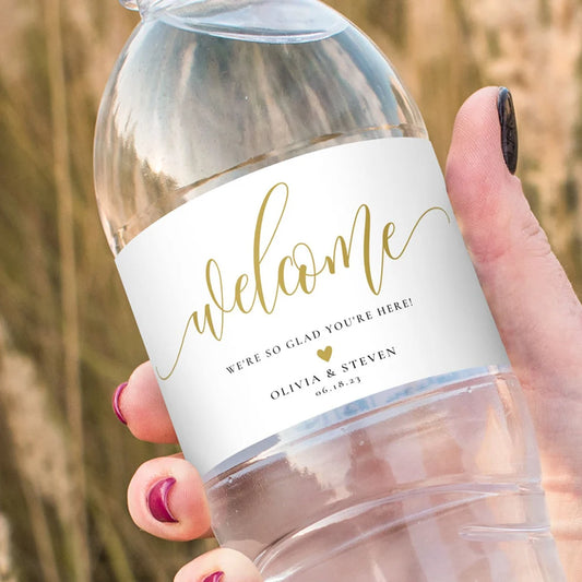 Etiquetas personalizadas para botellas de agua de boda – Pegatinas personalizadas de agradecimiento para despedidas de soltera, fiestas de cumpleaños y regalos de bienvenida de boda | Decoración para eventos