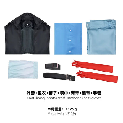 One Piece Sabo Cosplay Costume – Men’s Anime Uniform Set with Cloak, Coat, Vest, Shirt, Pants & Hat for Halloween Party Outfit
