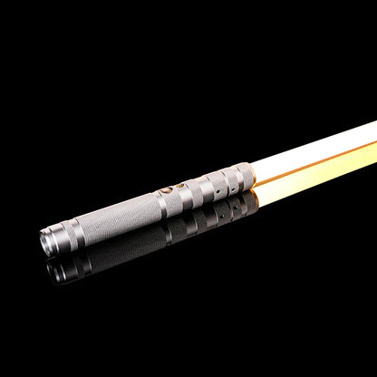 RGB Metal Lightsaber – Dueling Smooth Swing Laser Sword, 16 Color Changing & 16 Sound Effects, FOC Rave Flashing Toy Saber