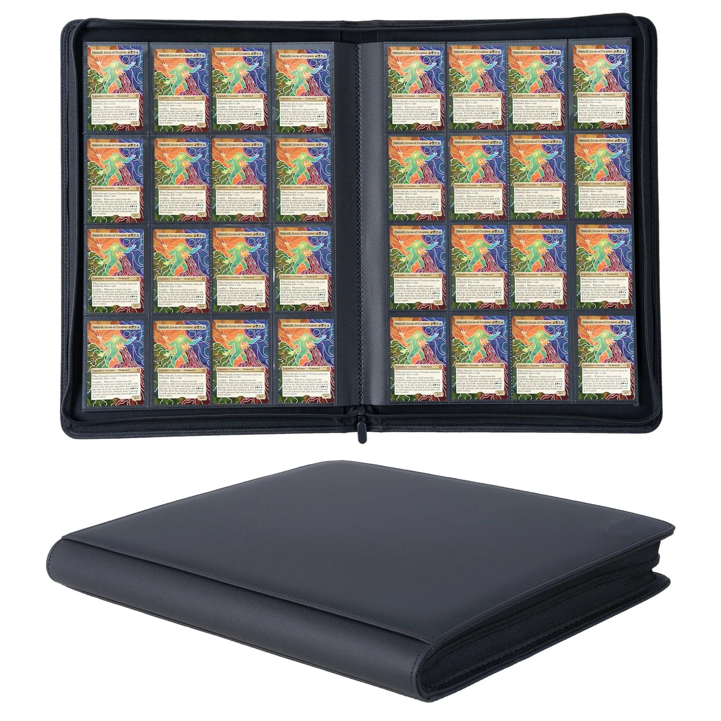 Classeur de cartes à collectionner 1024 pochettes | Grand album à fermeture éclair étanche de 12/16 pochettes pour cartes Pokémon, Yu-Gi-Oh!, MTG & TCG