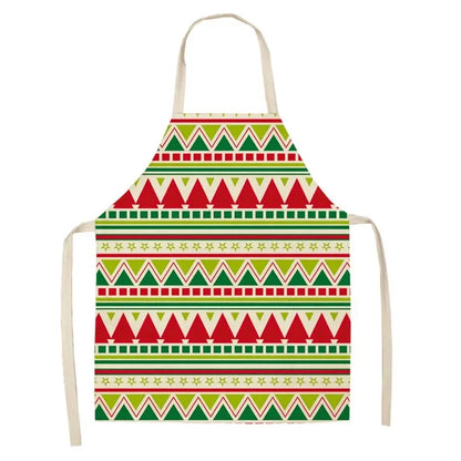 Christmas Moose Print Kitchen Apron – Unisex Cooking & Baking Workwear for Home Cleaning, Barbecue, Restaurant & Kitchen Use