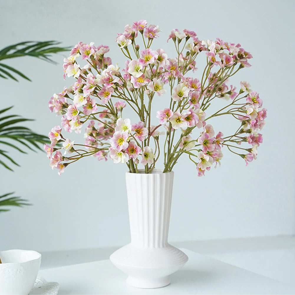 3 Forks Artificial Cornflower Bouquet – Silk Faux Flowers for Home Décor, Wedding Arrangements, Party Decoration & DIY Floral Projects