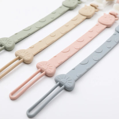 Clip de Chupete de Silicona sin BPA – Sujetachupetes de Una Sola Pieza para Bebés Niños y Niñas de 3+ Meses, Accesorio Seguro para Bebés