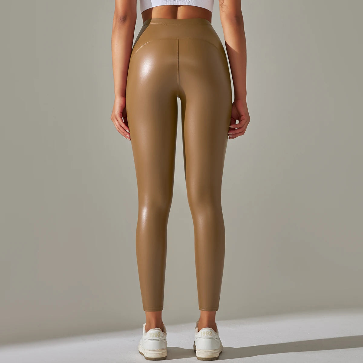 6 Color Autumn Winter Thin Velvet PU Leather Leggings Women High Elastic Waist Trousers Sexy Slimming Pants