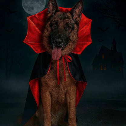 Halloween Pet Cape Costume with Bat Wings – Adjustable Vampire Cloak for Puppies, Kittens, Dogs & Cats, Cute Cosplay Outfit for Parties & Holidays