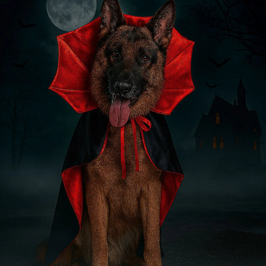 Halloween Pet Cape Costume with Bat Wings – Adjustable Vampire Cloak for Puppies, Kittens, Dogs & Cats, Cute Cosplay Outfit for Parties & Holidays