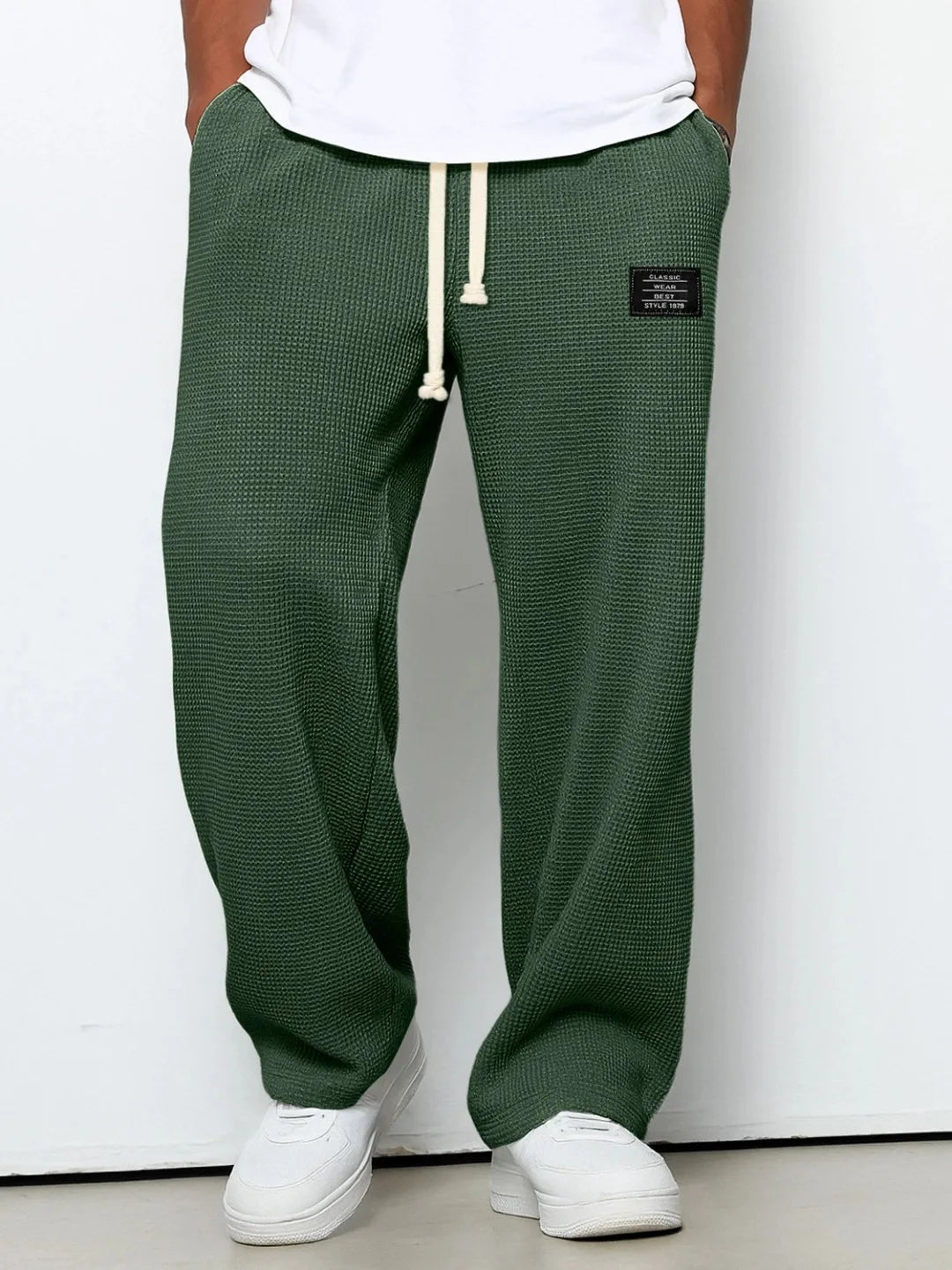 Men's 2026 Casual Straight-Leg Sweatpants – Wide-Leg Elastic Waist Sportswear Trousers for Spring & Autumn, Relaxed Everyday Pants