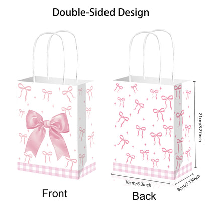Bolsas de regalo de papel kraft de 5/10/25/50 piezas con asas – Bolsas de regalo y dulces de 10 colores para cumpleaños, bodas, baby showers y empaques de regalo