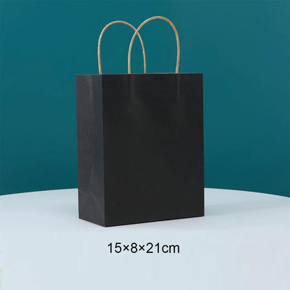 Bolsas de regalo de papel kraft de 5/10/25/50 piezas con asas – Bolsas de regalo y dulces de 10 colores para cumpleaños, bodas, baby showers y empaques de regalo