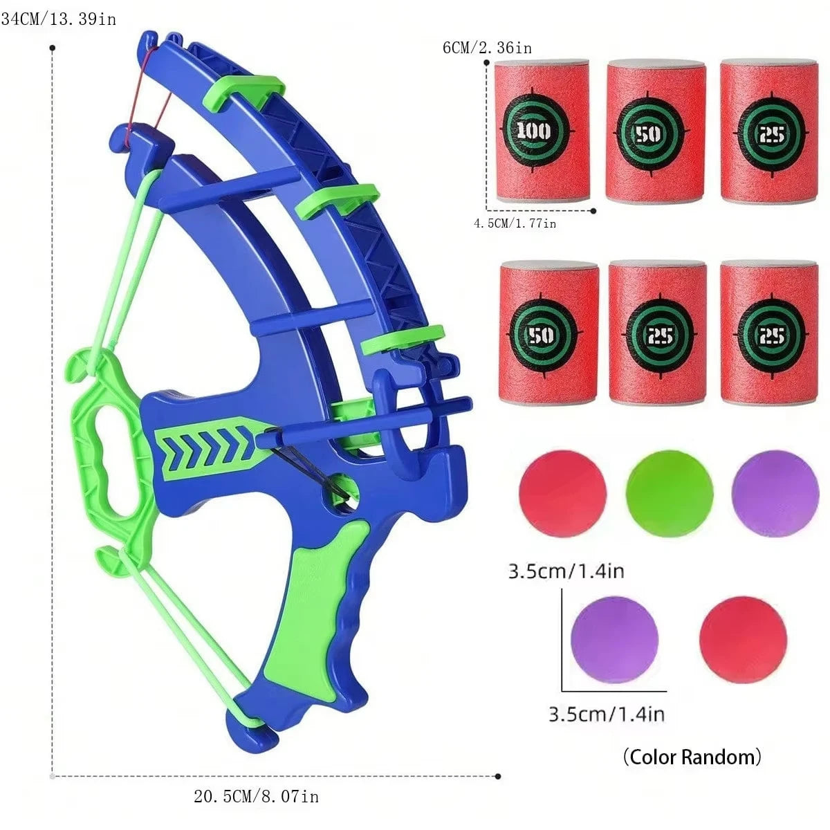 Slingshot Target Sticky Ball Bow Set – Montessori Educational Toy, Arrow Throwing Outdoor Sport & Fidget Game