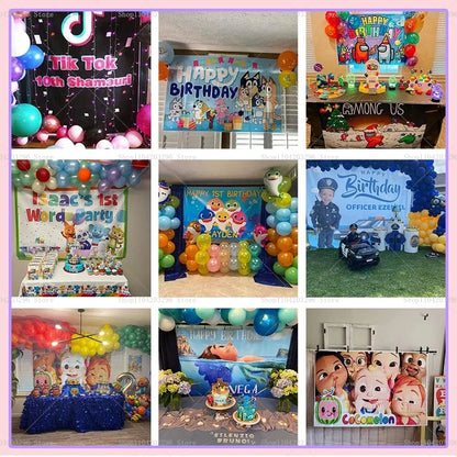 Pokémon Birthday Backdrop – Pikachu Party Photography Background Banner for Kids Birthday, Photo Studio Wall & Party Decoration