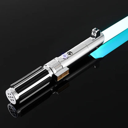 RGB Metal Lightsaber – Dueling Smooth Swing Laser Sword, 16 Color Changing & 16 Sound Effects, FOC Rave Flashing Toy Saber