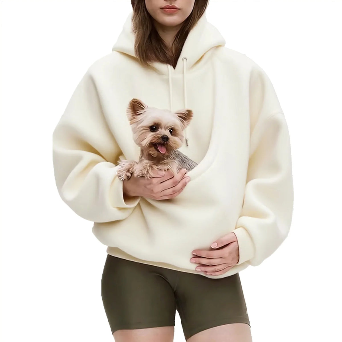 Pet Carrier Hoodie for Small Dogs & Cats – Hands-Free Unisex Pouch Sweatshirt, Cozy Pullover for Puppy & Kitten Carrying