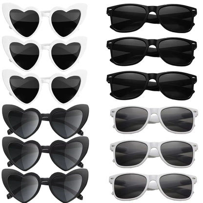 12–120PCS Personalized Heart Sunglasses with Pen – Wedding & Bachelorette Party Favors, Bridal Party Photo Props & Gifts
