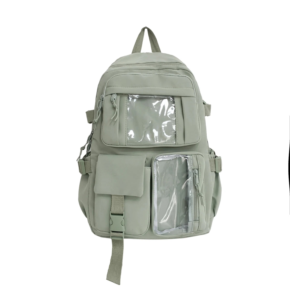 Cute Nylon Backpack for Girls & Women – Multi-Pocket Student School Bag, Lightweight Casual Backpack for Students, Travel & Daily Use