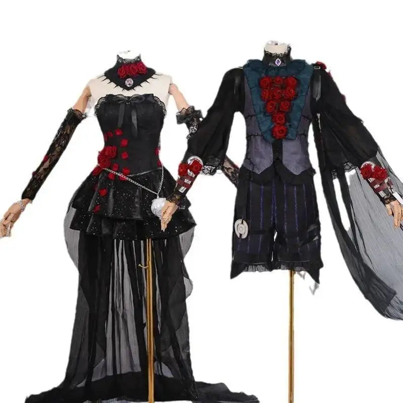 Identity V Psychologist Emily (Everlasting Night Patient) Cosplay Costume – Halloween Party Outfit Series Game Dress Suit for Roleplay & Convention Events
