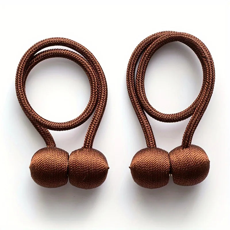 2PCS Magnetic Curtain Tiebacks – Earphone Design Curtain Holdbacks for Home, Bathroom & Shower Curtains, Decorative Buckle Accessories