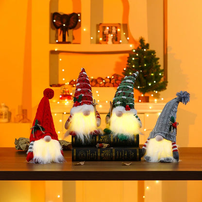 1–3PCS Christmas Gnome Reindeer Decorations 2026 – LED Glowing Gnome Doll Night Light for Xmas Tree, Home Decor, Gifts & New Year 2027