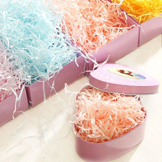 20/50g Relleno de papel triturado arrrugado – Empaque colorido para cajas de regalo para bodas, fiestas y decoración navideña