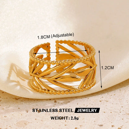 Gold Stainless Steel Heart Ring – Waterproof Hollow Heart Finger Ring for Women | Minimalist Fashion Jewelry Gift