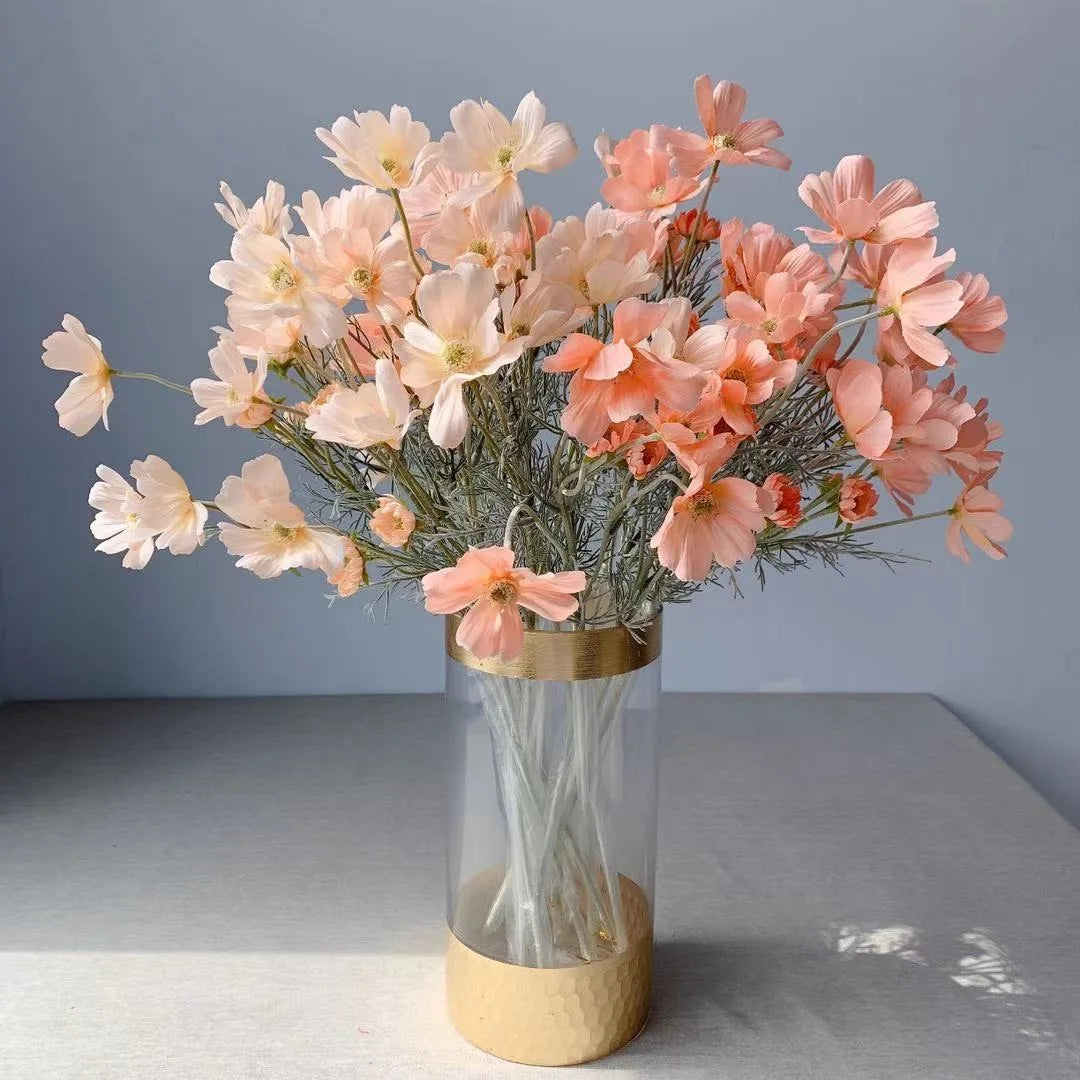 1 Gerbe de 60cm de Fleurs Artificielles Camomille Marguerite – Fausse Fleur en Soie Blanche pour Décoration de Mariage, Décoration de Table, Arrangements de Fête & Bouquets DIY