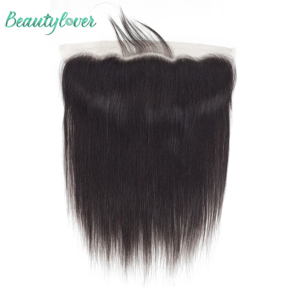 24/26 pulgadas de cabello humano brasileño liso para frontal de encaje – Cierre frontal de encaje transparente HD de 13x6 pre-arrancado | Extensión de cabello natural Remy