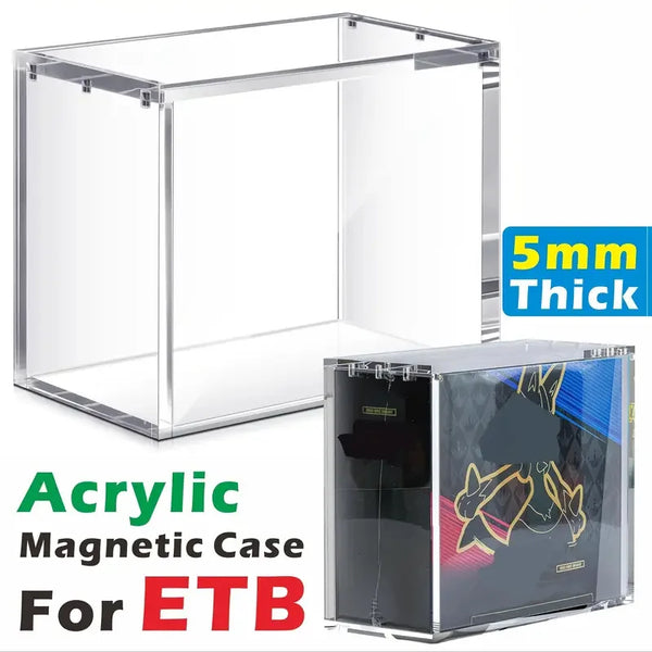 Acrylic Stackable Display Box – Premium ETB Storage Case for Elite Trainer Boxes, Trading Card Game Collections & Collector Display Protection