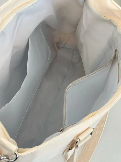 Bolso Bandolera con Lazo Estilo Universitario – Bolso de Hombro de Gran Capacidad para Chicas, Bolso Ita de Moda JK, Bolso de Mano con Acento de Lazo para Libros Escolares, Material Escolar y Uso Diario