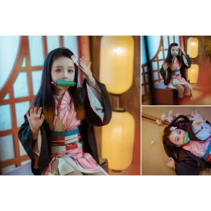 Kamado Tanjirou Cosplay Costume – Anime Halloween Outfit for Convention, Family Party & Kids Roleplay Wear