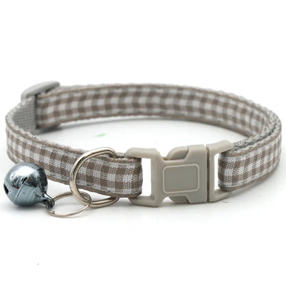 Cute Avocado Cat Collar – Adjustable Plaid Pet Collar with Bell & Candy Avocado Pendant, Cartoon Necklace for Cats & Small Dogs